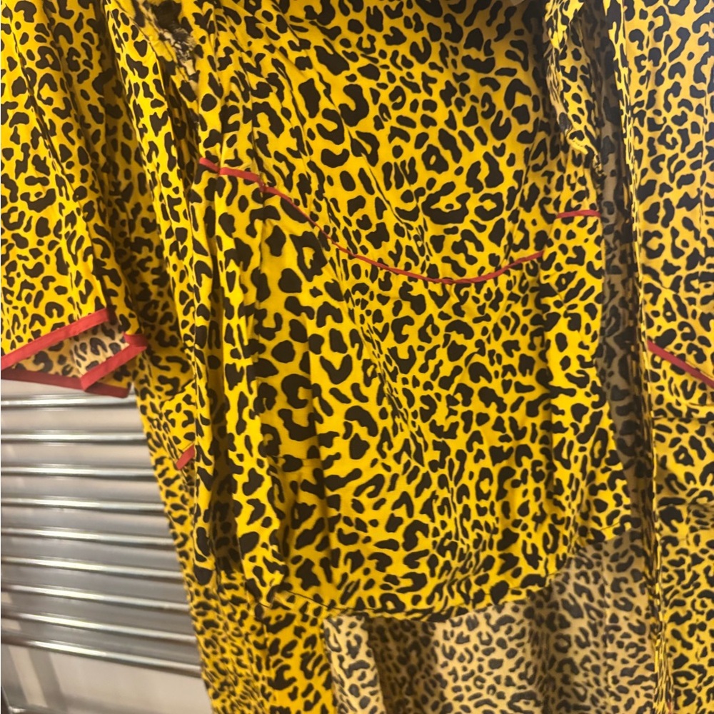 REFINERY 29 Leopard Print 3PC Long Robe set - Picture 4 of 5